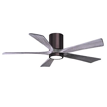 Irene 6-Speed DC 52" Ceiling Fan w/ Integrated Light Kit in Brushed Bronze with Barnwood Tone blades