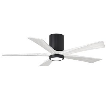Irene 6-Speed DC 52" Ceiling Fan w/ Integrated Light Kit in Matte Black with Matte White blades