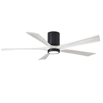 Irene 6-Speed DC 60" Ceiling Fan w/ Integrated Light Kit in Matte Black with Matte White blades