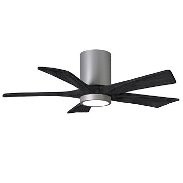 Irene 6-Speed DC 42" Ceiling Fan w/ Integrated Light Kit in Brushed Nickel with Matte Black blades
