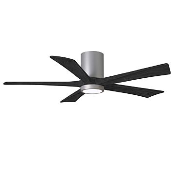 Irene 6-Speed DC 52" Ceiling Fan w/ Integrated Light Kit in Brushed Nickel with Matte Black blades