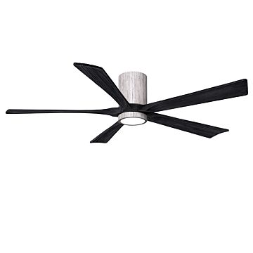 Irene 6-Speed DC 60" Ceiling Fan w/ Integrated Light Kit in Barnwood Tone with Matte Black blades