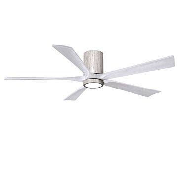 Irene 6-Speed DC 60" Ceiling Fan w/ Integrated Light Kit in Barnwood Tone with Matte White blades