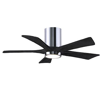 Irene 6-Speed DC 42" Ceiling Fan w/ Integrated Light Kit in Polished Chrome with Matte Black blades