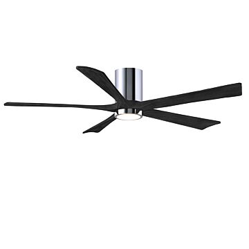 Irene 6-Speed DC 60" Ceiling Fan w/ Integrated Light Kit in Polished Chrome with Matte Black blades