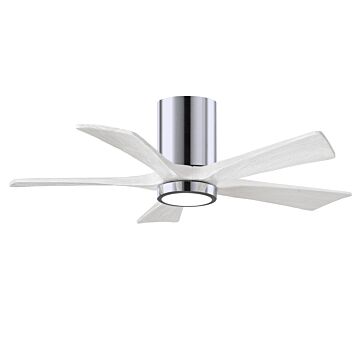 Irene 6-Speed DC 42" Ceiling Fan w/ Integrated Light Kit in Polished Chrome with Matte White blades