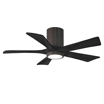 Irene 6-Speed DC 42" Ceiling Fan w/ Integrated Light Kit in Textured Bronze with Matte Black blades