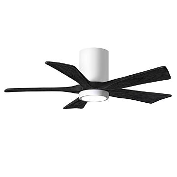 Irene 6-Speed DC 42" Ceiling Fan w/ Integrated Light Kit in White with Matte Black blades