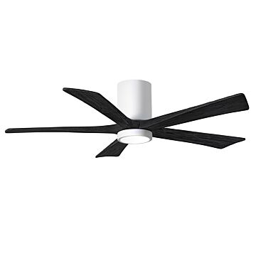Irene 6-Speed DC 52" Ceiling Fan w/ Integrated Light Kit in White with Matte Black blades