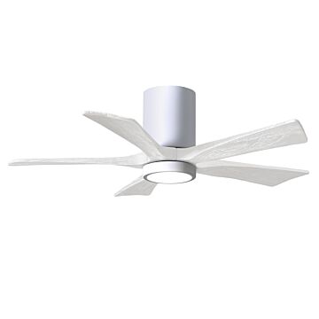 Irene 6-Speed DC 42" Ceiling Fan w/ Integrated Light Kit in White with Matte White blades