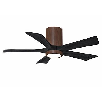 Irene 6-Speed DC 42" Ceiling Fan w/ Integrated Light Kit in Walnut Tone with Matte Black blades