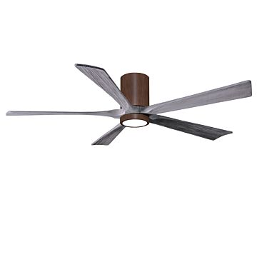 Irene 6-Speed DC 60" Ceiling Fan w/ Integrated Light Kit in Walnut Tone with Barnwood Tone blades