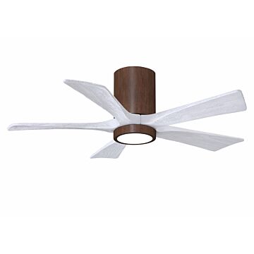 Irene 6-Speed DC 42" Ceiling Fan w/ Integrated Light Kit in Walnut Tone with Matte White blades