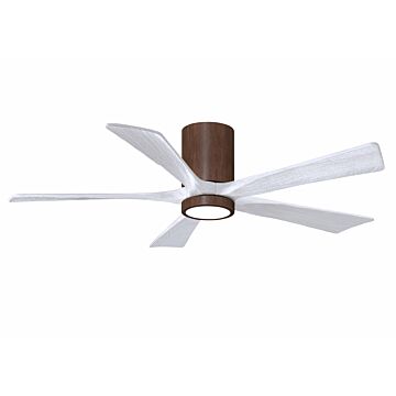 Irene 6-Speed DC 52" Ceiling Fan w/ Integrated Light Kit in Walnut Tone with Matte White blades