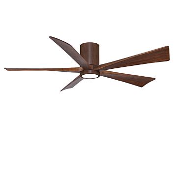 Irene 6-Speed DC 60" Ceiling Fan w/ Integrated Light Kit in Walnut Tone with Walnut Tone blades