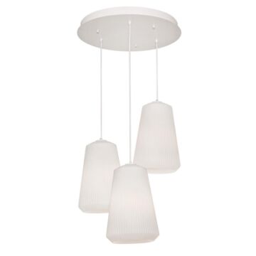 Isla Three Light Pendant in White by AFX Lighting