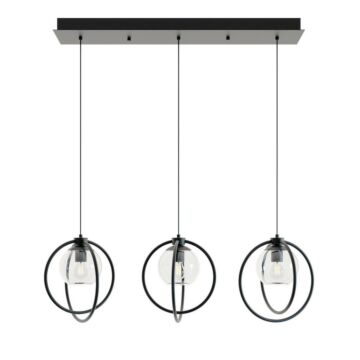 Jamie Three Light Pendant in Black by AFX Lighting