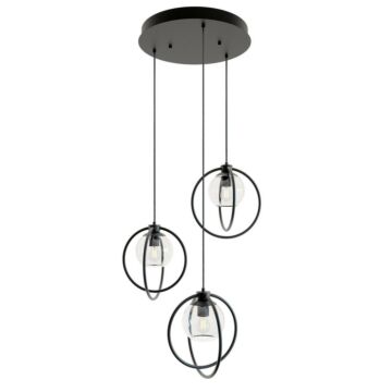 Jamie Three Light Pendant in Black by AFX Lighting