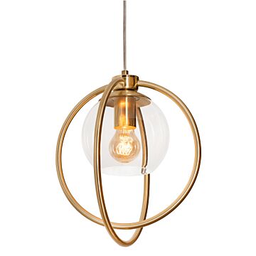 Jamie One Light Pendant in Satin Brass by AFX Lighting