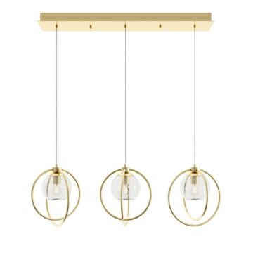Jamie Three Light Pendant in Satin Brass by AFX Lighting