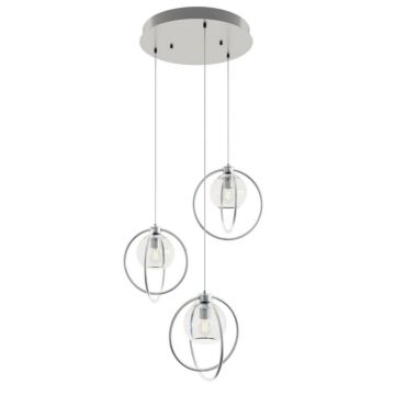 Jamie Three Light Pendant in Satin Nickel by AFX Lighting