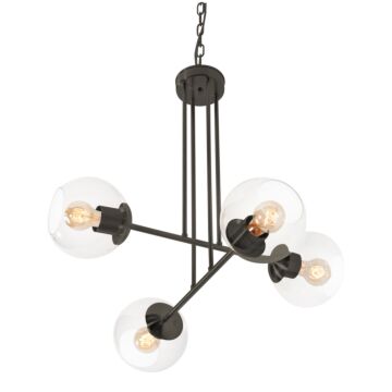 Jamie Four Light Pendant in Black by AFX Lighting