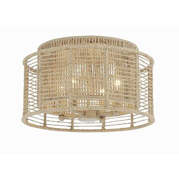 Jayna Four Light Flush Mount in Burnished Silver by Crystorama