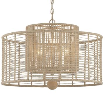 Jayna Four Light Chandelier in Burnished Silver by Crystorama