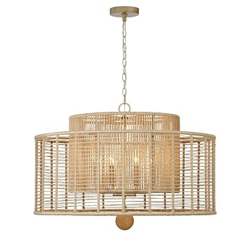 Jayna Eight Light Chandelier in Burnished Silver by Crystorama