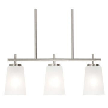 Joanna Three Light Linear Pendant in Satin Nickel by AFX Lighting