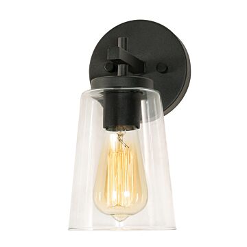 Joanna One Light Wall Sconce in Textured Black by AFX Lighting