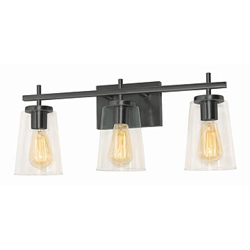 Joanna Three Light Vanity in Black by AFX Lighting