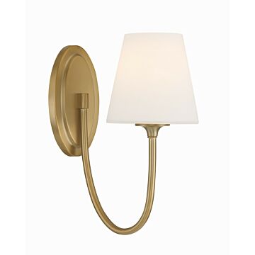 Juno One Light Wall Sconce in Vibrant Gold by Crystorama