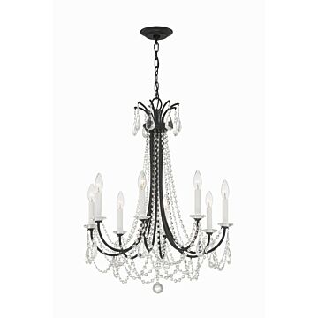 Karrington Eight Light Chandelier in Matte Black by Crystorama