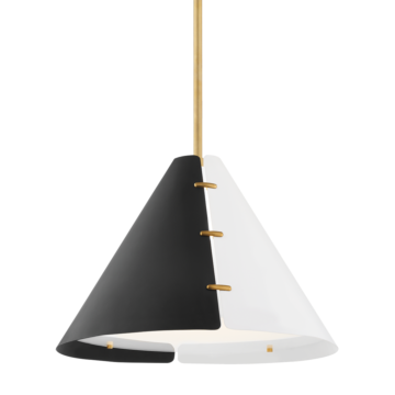 Hudson Valley Split Pendant Light in Aged Brass