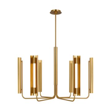 Carson LED Chandelier in Burnished Brass by Visual Comfort Studio
