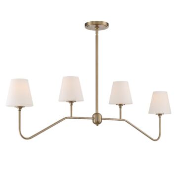 Keenan Four Light Chandelier in Vibrant Gold by Crystorama