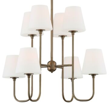 Keenan Eight Light Chandelier in Vibrant Gold by Crystorama