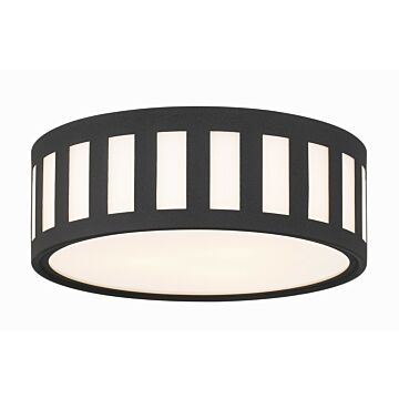 Kendal Three Light Flush Mount in Black Forged by Crystorama