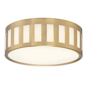 Kendal Three Light Flush Mount in Vibrant Gold by Crystorama