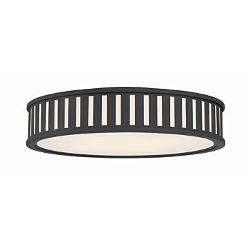 Kendal Four Light Flush Mount in Black Forged by Crystorama