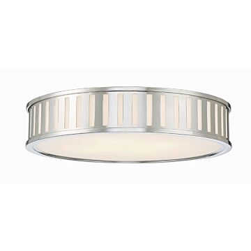 Kendal Four Light Flush Mount in Polished Nickel by Crystorama