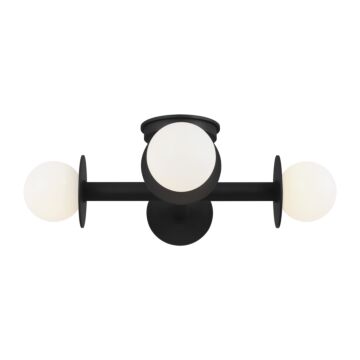 Nodes Four Light Flush Mount in Midnight Black by Visual Comfort Studio