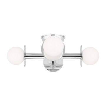Nodes Four Light Semi Flush Mount in Polished Nickel by Visual Comfort Studio