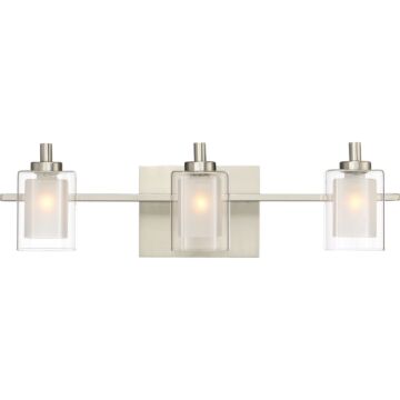 Quoizel Kolt 3 Light Bathroom Vanity Light in Brushed Nickel