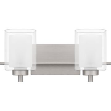 Kolt Two Light Bath in Brushed Nickel by Quoizel