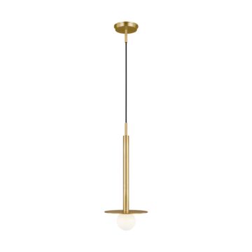 Nodes One Light Pendant in Burnished Brass by Visual Comfort Studio