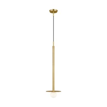 Nodes One Light Pendant in Burnished Brass by Visual Comfort Studio