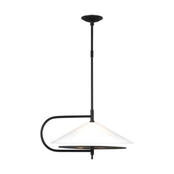 Gesture Two Light Pendant in Midnight Black by Visual Comfort Studio