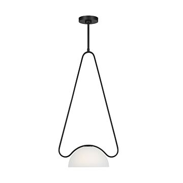 Nido One Light Pendant in Midnight Black by Visual Comfort Studio